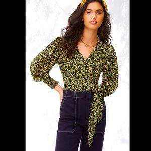 ANTHROPOLOGIE NWT Faithfull Uli Cropped Wrap Blouse Size S (4).